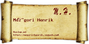Mágori Henrik névjegykártya