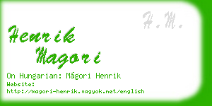 henrik magori business card